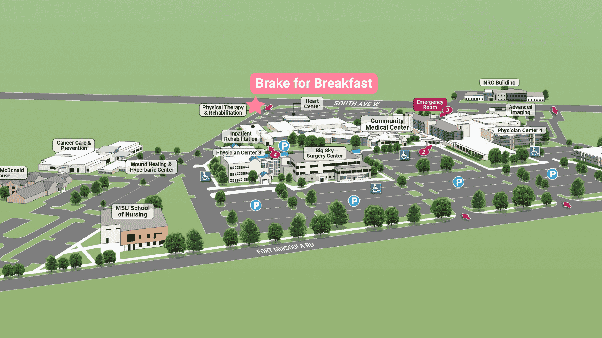Brake for Breakfast Map Brake for Breakfast location map