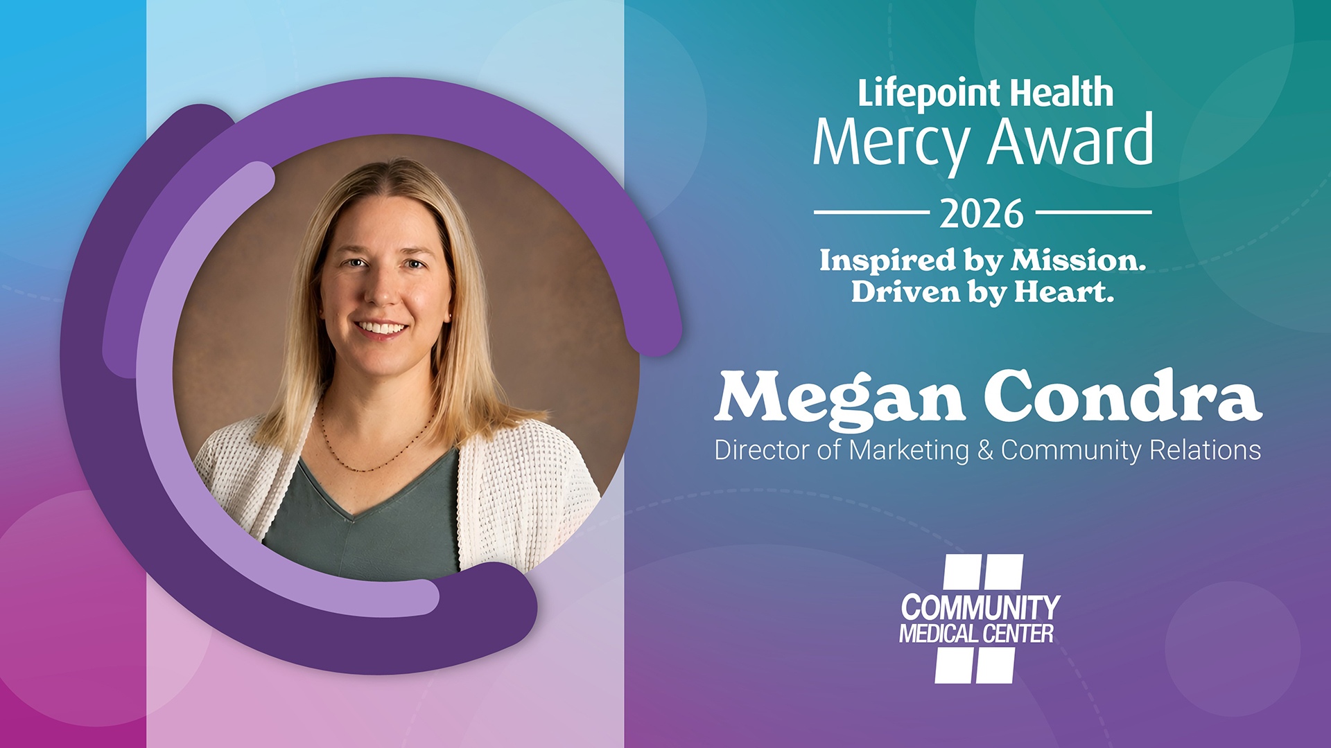 Community Medical Center Names Megan Condra as 2026 Mercy Award Winner