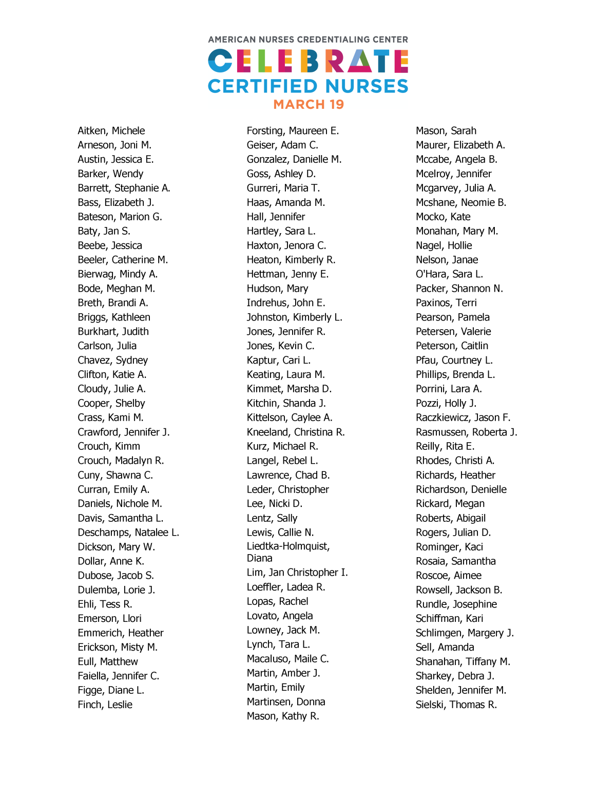 2022 Certified Nurses